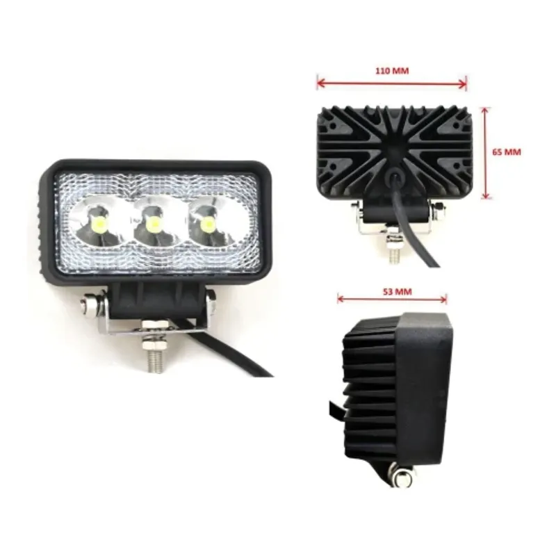 Универсален Мини Лед LED Халоген Фар Работна Лампа 12V - 24V за автомобил офроуд бус ван камион - 0