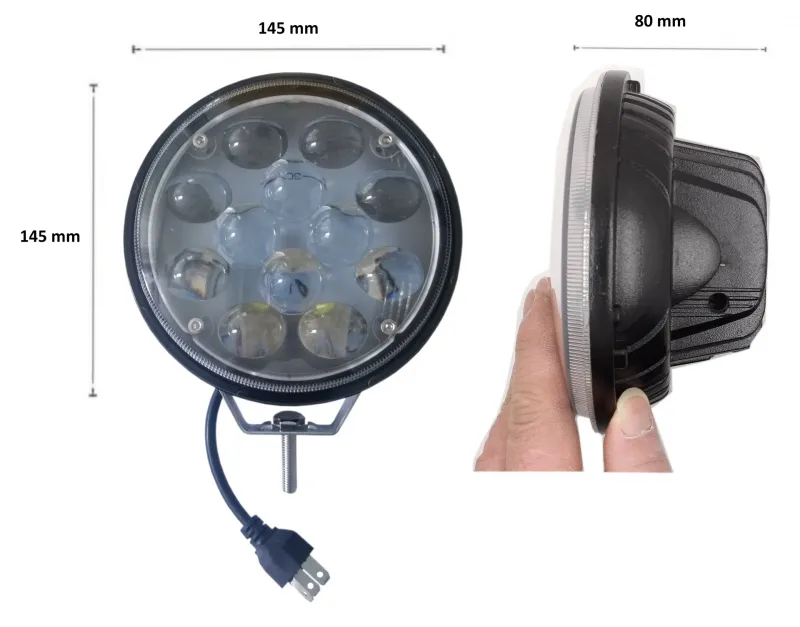 14.5 см ЛЕД LED 5D 36W Универсален прожектор фар лампа халоген с къси / дълги светлини за мотоциклет автомобил офроуд бус ван камион трактор комбайн багер къси/дълги 12V-24V 5,7 инча - 4