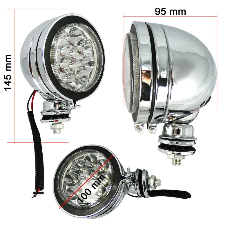 1 брой Led Лed Диоден Фар Прожектор Халоген 4 инча 10cm 12V - 0