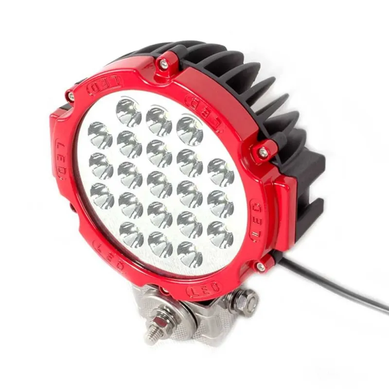 63W LED Мощен диоден фар,Червен, прожектор халоген джип ATV 4х4 офроуд - 1
