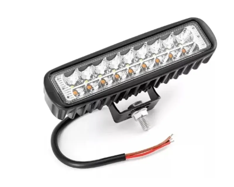 Универсален 54W Лед LED Халоген Фар Работна Лампа 12V - 24V с мигач бяло - оранжева светлина за автомобил офроуд бус ван камион - 4