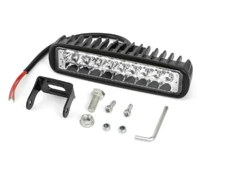 Универсален 54W Лед LED Халоген Фар Работна Лампа 12V - 24V с мигач бяло - оранжева светлина за автомобил офроуд бус ван камион - 6