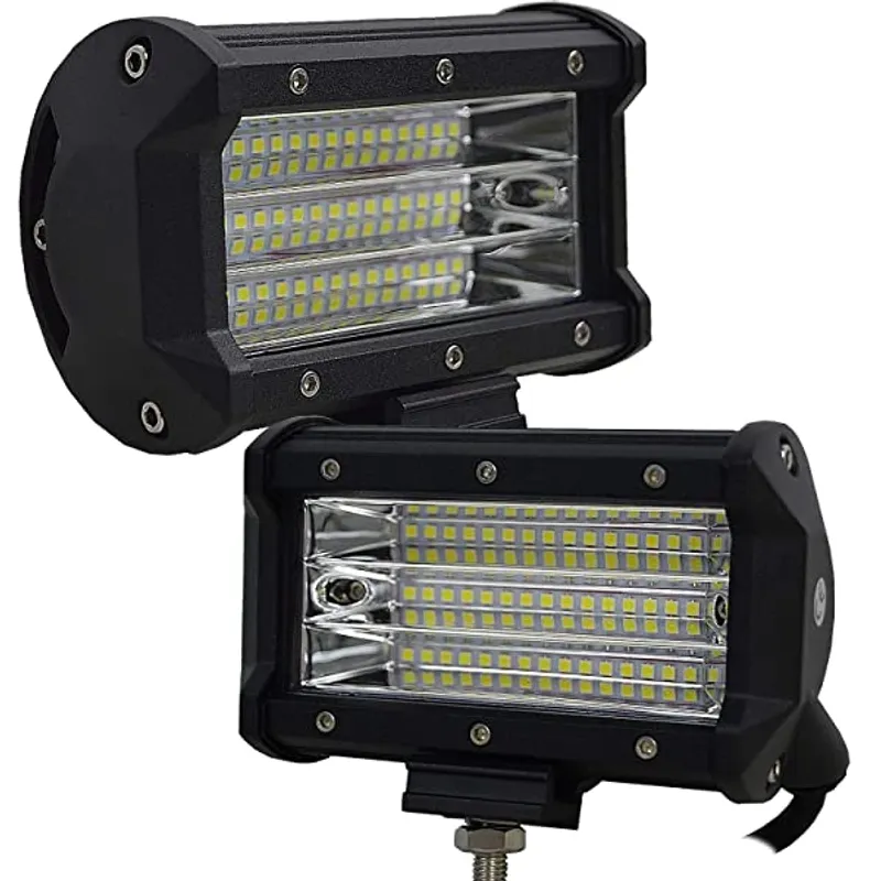 Универсален 90W Лед LED Халоген Фар Работна Лампа 12V - 24V с комбинирана бяла светлина за автомобил офроуд бус ван камион - 1