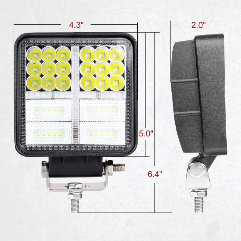 Мощен 162W LED 54 ЛЕД Диоден Фар Работна Лампа Прожектор Задна Светлина 12V 24V - 2