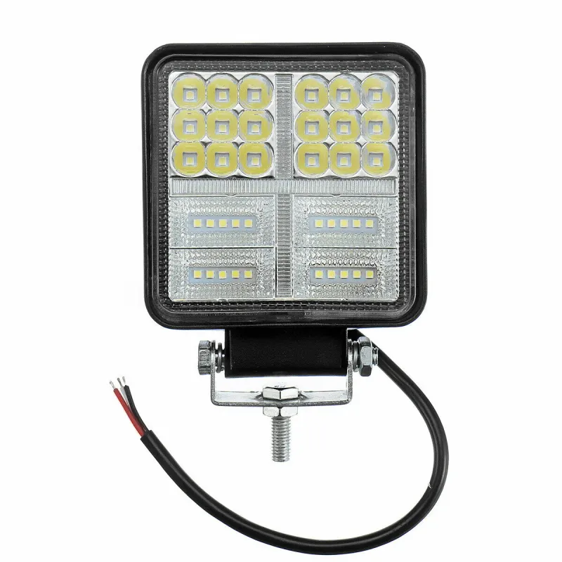 Универсален 162W Лед LED Халоген Фар Работна Лампа 12V - 24V бяла светлина + габаритна оранжева светлина за автомобил офроуд бус ван камион - 9