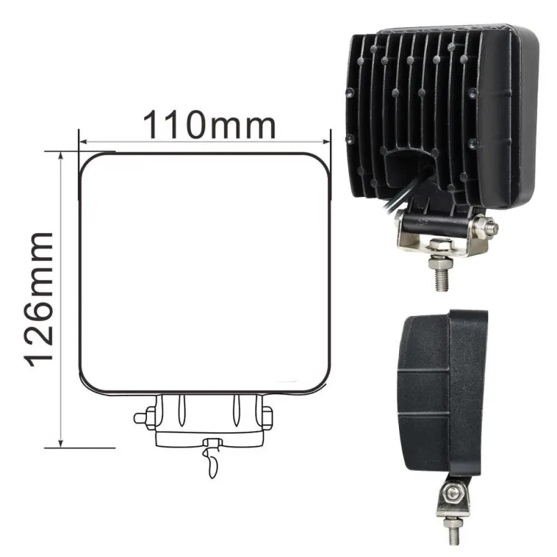108W 36 LED ЛЕД Диоден Фар Работна Лампа Прожектор Задна Светлина 12V 24V - 1
