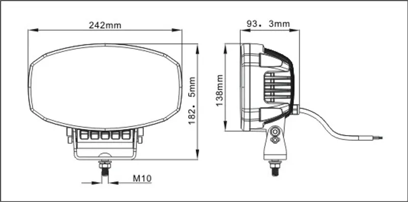 80W LED Лед Диоден Фар Халоген Лампа С Три Функции Неон Neon Ефект Бяло-Жълто / Оранжево 5800lm 12V - 24V E-Mark - 1