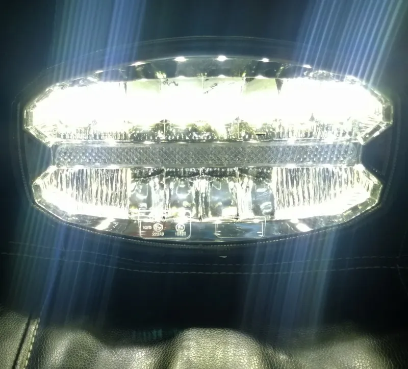 80W LED Лед Диоден Фар Халоген Лампа С Три Функции Неон Neon Ефект Бяло-Жълто / Оранжево 5800lm 12V - 24V E-Mark - 2