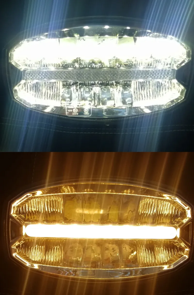80W LED Лед Диоден Фар Халоген Лампа С Три Функции Неон Neon Ефект Бяло-Жълто / Оранжево 5800lm 12V - 24V E-Mark - 7