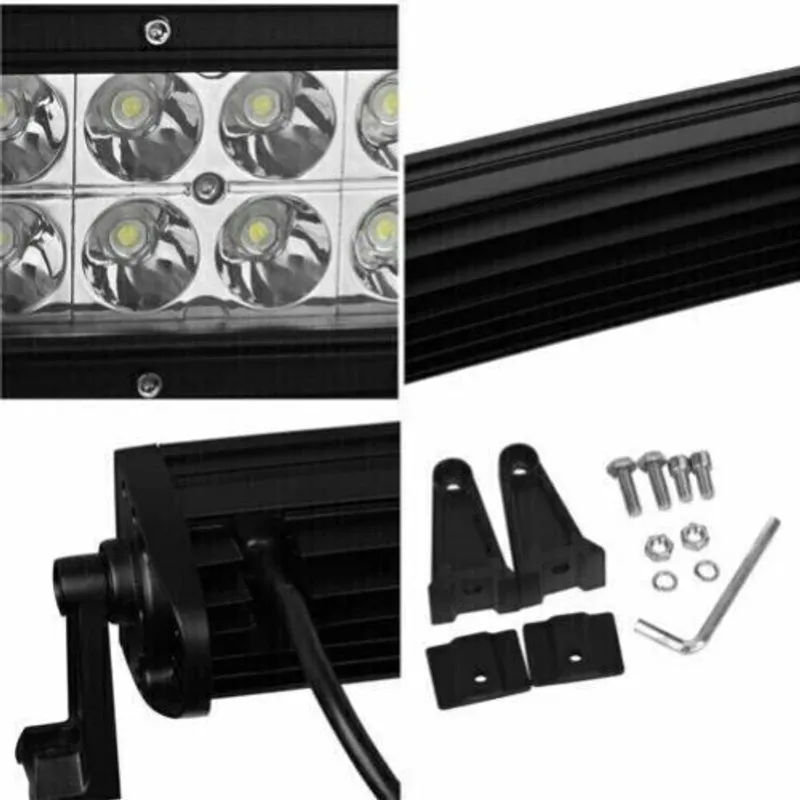 56 cm x 5.5 cm Slim Tънък Извит Мощен Диоден ЛЕД БАР LED Bar 120W 40 Led 12- 24V за Атв Джип 4х4 Offroad Камион Aвтомобил и др. - 5