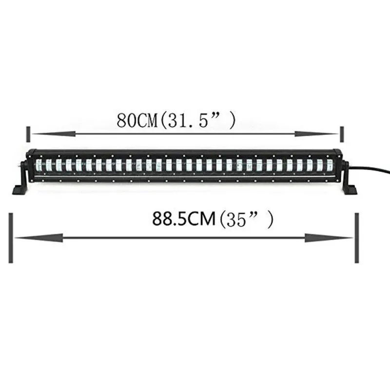 9D 88.5 СМ Led Bar Лед Бар Hi/Lo Kъси Дълги Водоустойчив Удароустойчив 12V 24V 19200 LМ 240W С Лупи Off-Road Лед Бар За Джип ATV - 1