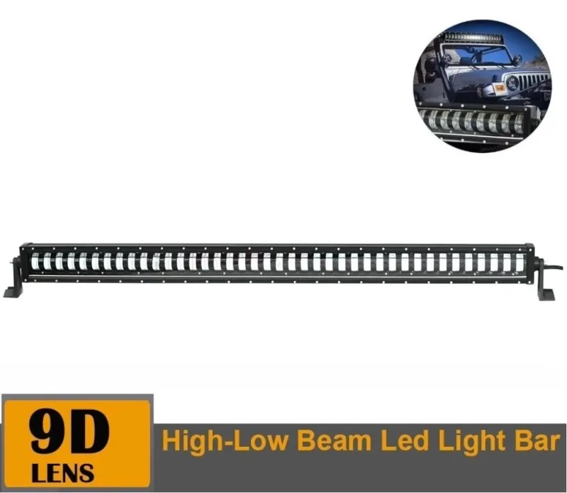 9D 134 СМ Led Bar Лед Бар Hi/Lo Kъси Дълги Водоустойчив Удароустойчив 12V 24V 30720 LМ 384W С Лупи Off-Road Лед Бар За Джип ATV - 2