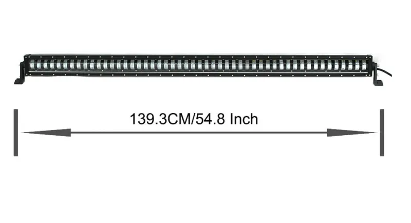 9D 140 СМ Led Bar Лед Бар Hi/Lo Kъси Дълги Водоустойчив Удароустойчив 12V 24V 32000 LМ 400W С Лупи Off-Road Лед Бар За Джип ATV - 1