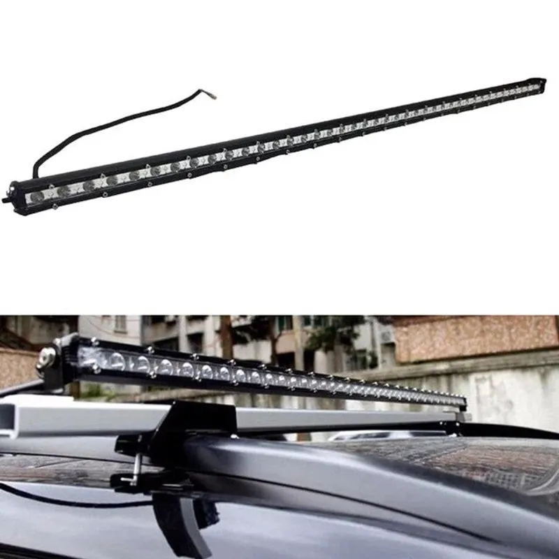 112см 126W Slim Слим Едноредов Мощен Led Bar Лед Диоден Бар Прожектор 12-24V - 1