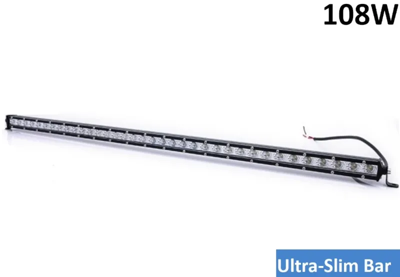 97см 108W Едноредов Мощен Диоден LED Лед Бар Ултра Тънък Халоген Лампа Прожектор 12V 24V за Автомобил АТВ Джип 4х4 Offroad Камион и др. - 2