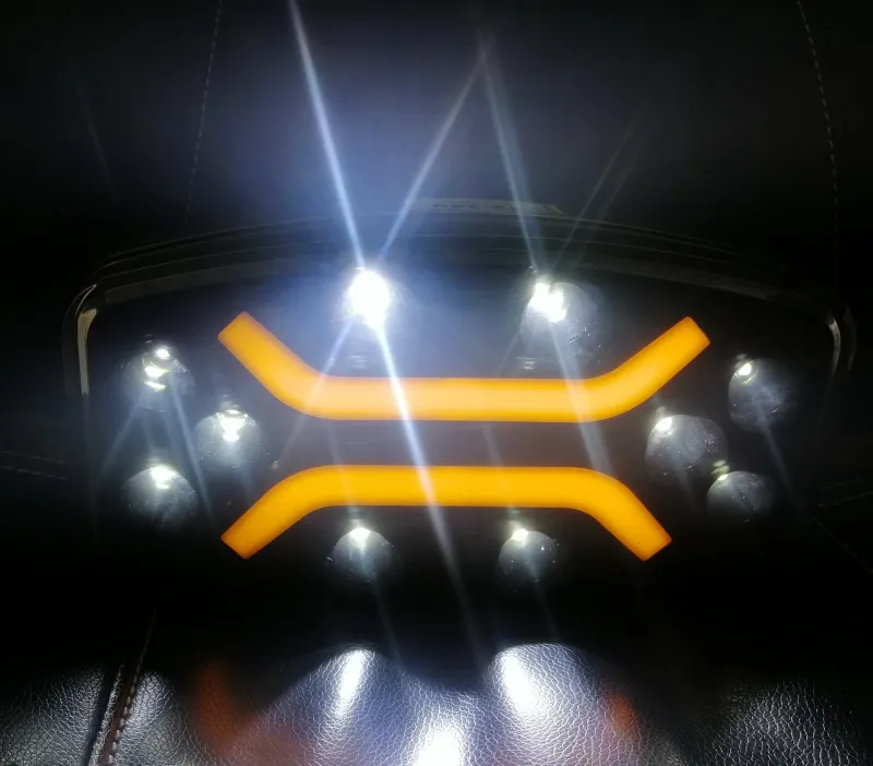 LED ЛЕД Високомощен диоден фар халоген лампа 12V - 24V бяло-жълто за АТВ джип камион трактор земеделски и селскостопански машини и др. 245 x 139 x 70 mm - 4