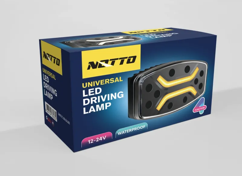LED ЛЕД Високомощен диоден фар халоген лампа 12V - 24V бяло-жълто за АТВ джип камион трактор земеделски и селскостопански машини и др. 245 x 139 x 70 mm - 7