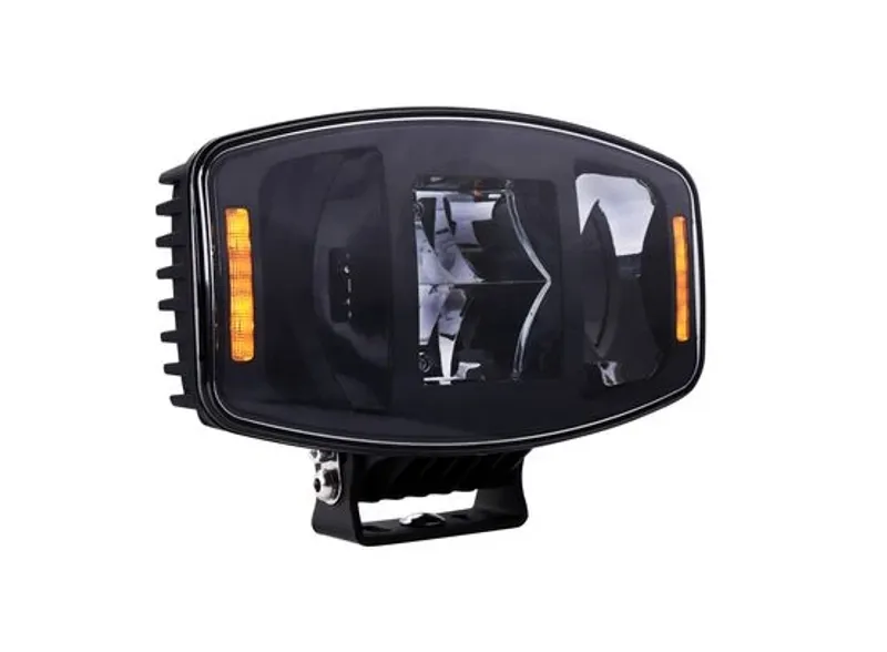 Универсален мощен LED ЛЕД 100W фар халоген лампа 12V - 24V с DRL/parking светлина бяло-жълто за АТВ джип камион трактор - 6