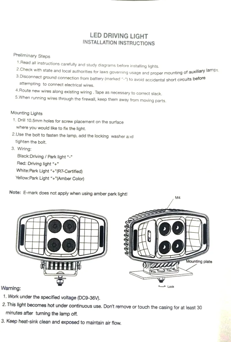 LED ЛЕД 90W Jumbo фар халоген лампа 12V - 24V с DRL parking светлина бяло-жълто за джип камион трактор - 2