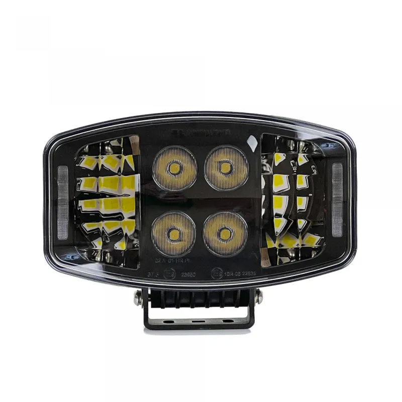 LED ЛЕД 90W Jumbo фар халоген лампа 12V - 24V с DRL parking светлина бяло-жълто за джип камион трактор - 5