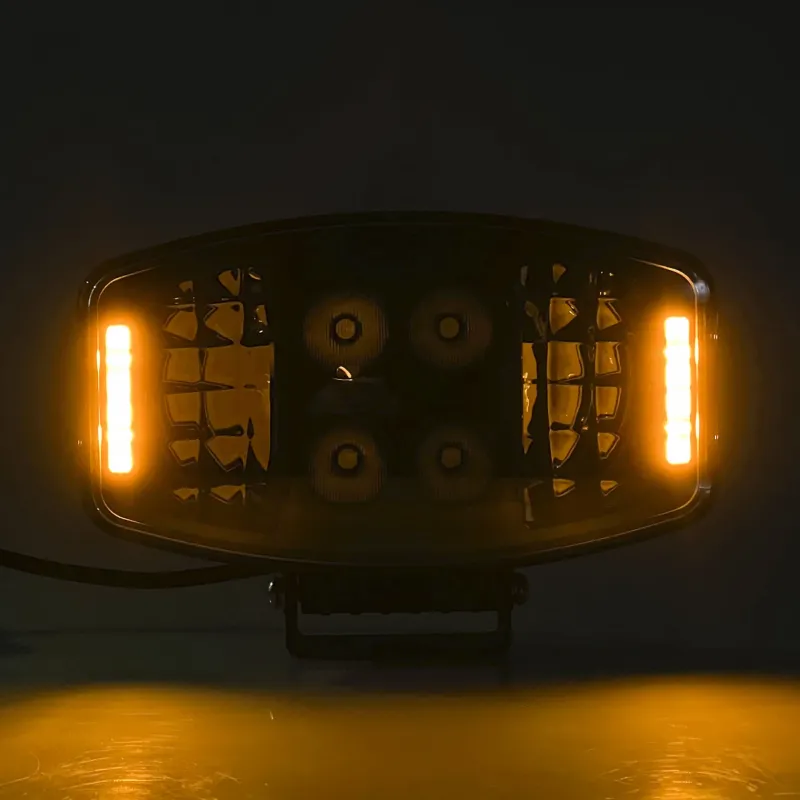 LED ЛЕД 90W Jumbo фар халоген лампа 12V - 24V с DRL parking светлина бяло-жълто за джип камион трактор - 10