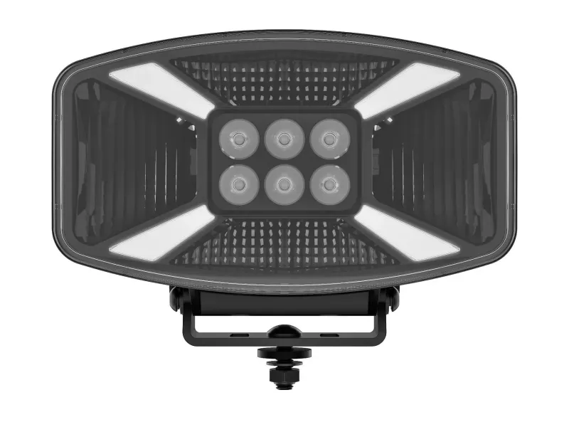 Универсален LED ЛЕД 140W диоден фар халоген лампа 12V - 24V с DRL/parking светлина бяло-жълто за АТВ джип камион трактор земеделски и селскостопански машини 247 x 141 x 83 mm - 5