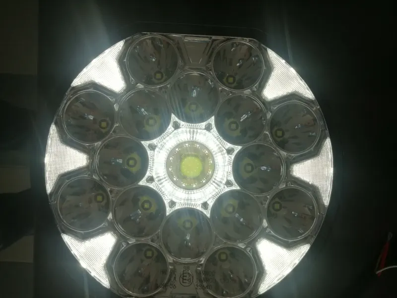 LED Халоген 22см Фар Бяла Светлина + Бяла и Жълта Габаритна 80W 9100lm 12V 24V Е-марк Е9 Бус Ван 4х4 Джип ATV Камион Трактор - 14
