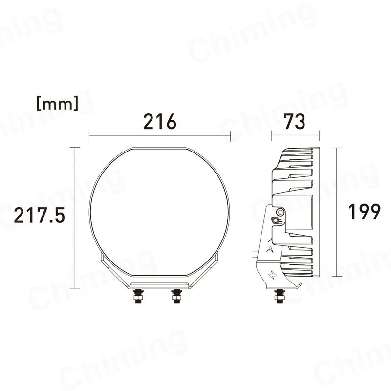 LED Халоген 22см Фар Бяла Светлина + Бяла и Жълта Габаритна 80W 9100lm 12V 24V Е-марк Е9 Бус Ван 4х4 Джип ATV Камион Трактор - 7