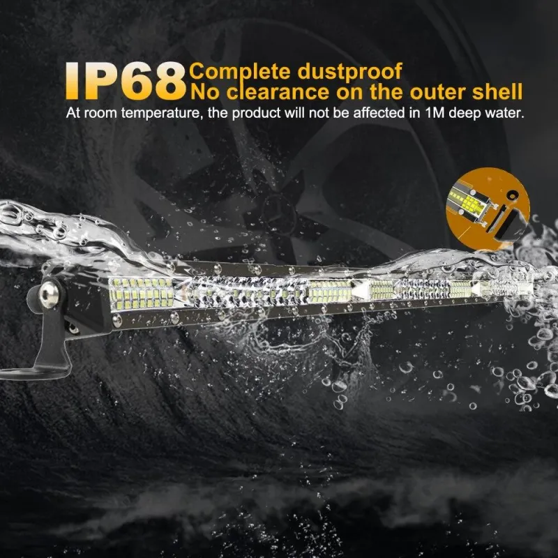 54 см LED Лед Диоден Бар , 9000 lm 180W, Ултра Тънък 12-24V Комбинирана Combo - Flood и Spot Светлина - 3
