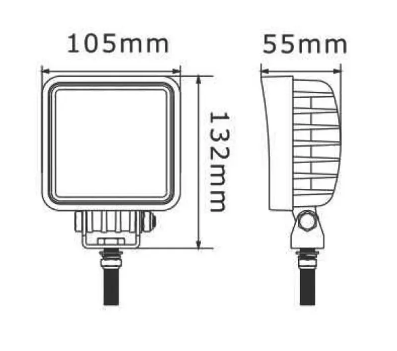 10См 27W Супер Мощен Квадратен PRO Led Диоден Халоген Лед Лампа Прожектор 12-24V - 3