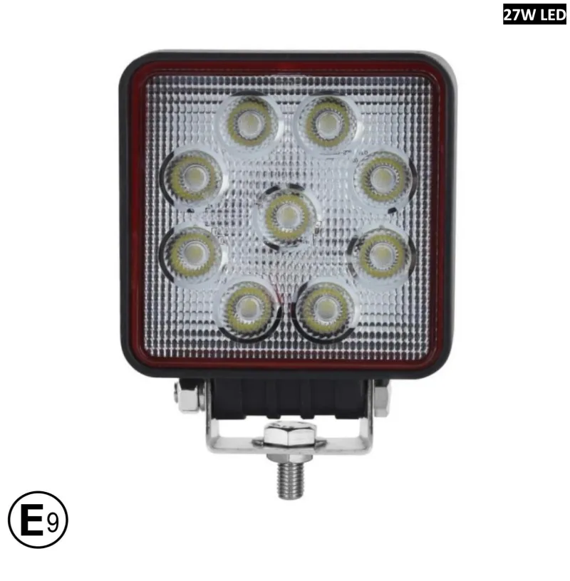 10См 27W Супер Мощен Квадратен PRO Led Диоден Халоген Лед Лампа Прожектор 12-24V - 4