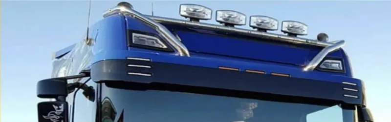 1бр преден габарит маркер LED светлини за сенник 24V за Скания Scania R S G 2016+ с букса оранжева светлина + конектор - 1