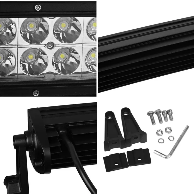 Извит 127См 288W Мощен Led Bar Лед Диоден Бар Прожектор с насочена бяла светлина 12V 24V - 8