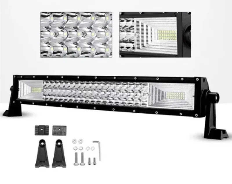 55 См 324W Мощен 7D 7Д Led Bar Лед Диоден Бар Прожектор с комбинирана бяла светлина 12V 24V - 4