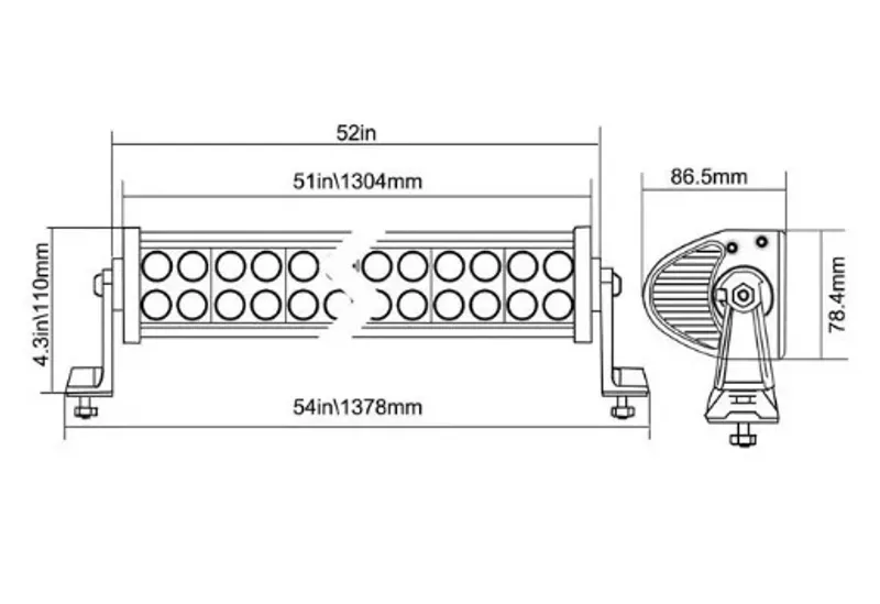 131 См 729W Мощен 7D 7Д Led Bar Лед Диоден Бар Прожектор 12V 24V - 1