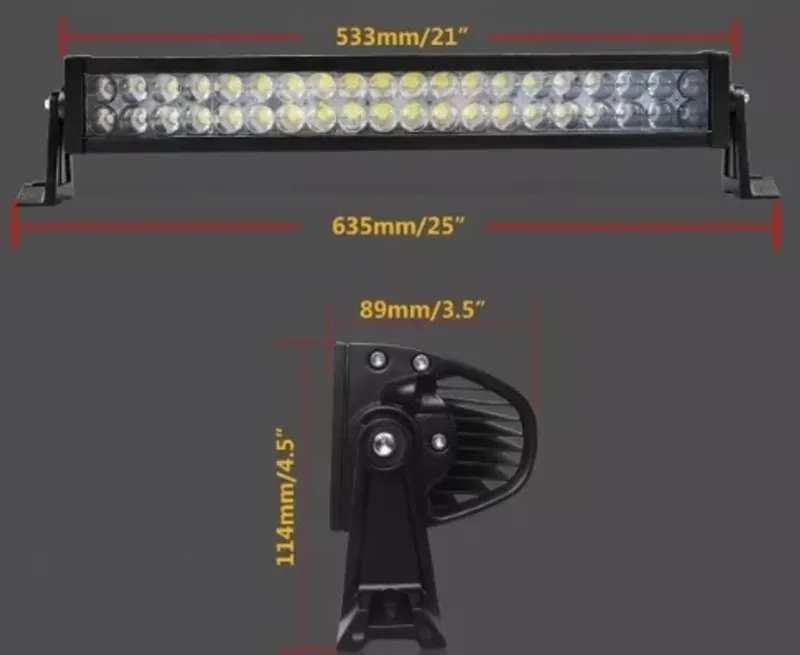 54См 120W Мощен 4D 4Д Епистар Led Bar Лед Диоден Бар Прожектор 12V 24V 7200 Лумена - 1