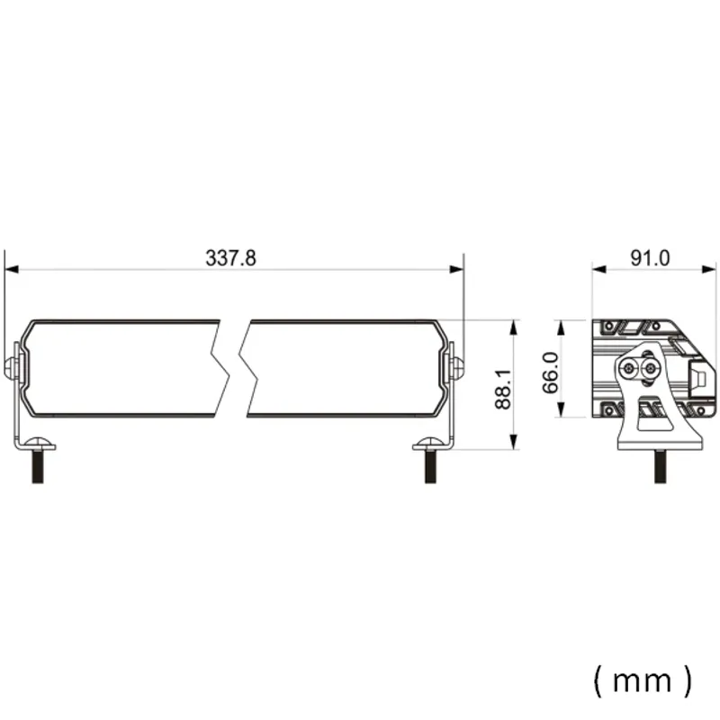 30.5 cm / 12 Инча 12V - 24V Висококачествен Led Bar Лед Бар Диоден Прожектор с бяла DRL габаритна светлина и оранжева аварийна блиц 4800LM - 7