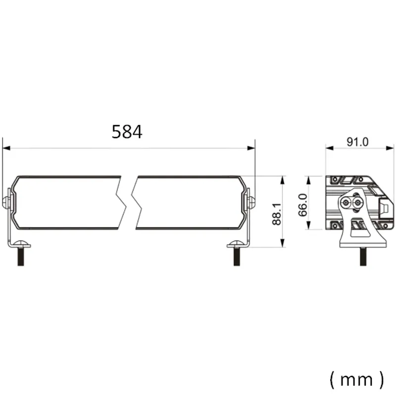58.5 cm / 23 Инча 12V - 24V Висококачествен Led Bar Лед Бар Диоден Прожектор с бяла DRL габаритна светлина и оранжева аварийна блиц 7800LM - 3