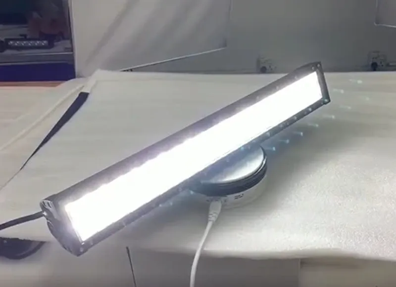 54 См Led Bar Лед Диоден Бар Прожектор Бяла и Оранжева, Жълта Светлина, Блиц, Флаш, CROSS DRL 120W 12V 24V - 2