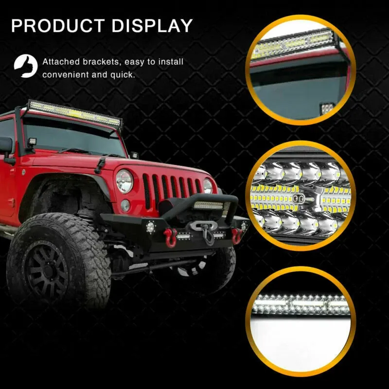 56cм 390W 9D Led Bar Лед Диоден Бар Прожектор Дневна Светлина 12000lm - 2