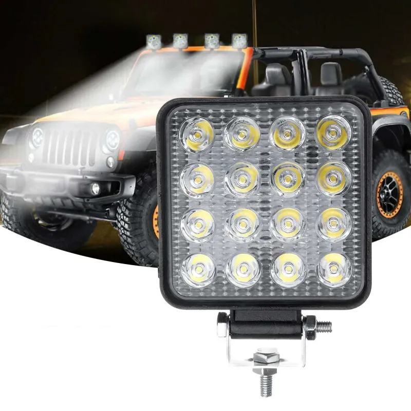 48W ЛЕД 12V 24V LED Диоден Халоген Фар Прожектор Задна Светлина Диодна Лампа - 2