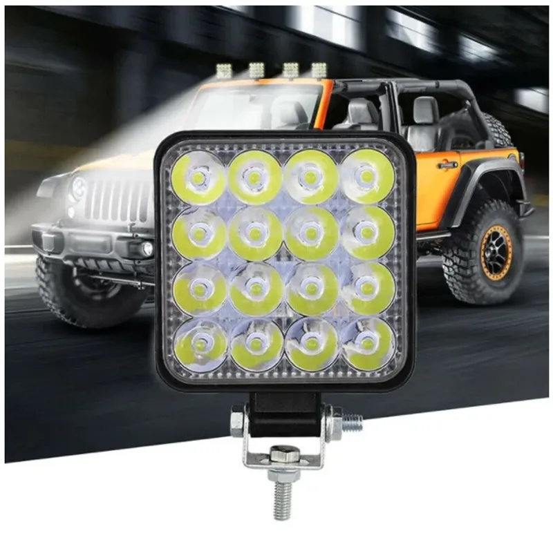 48W ЛЕД 12V 24V LED Диоден Халоген Фар Прожектор Задна Светлина Диодна Лампа - 0
