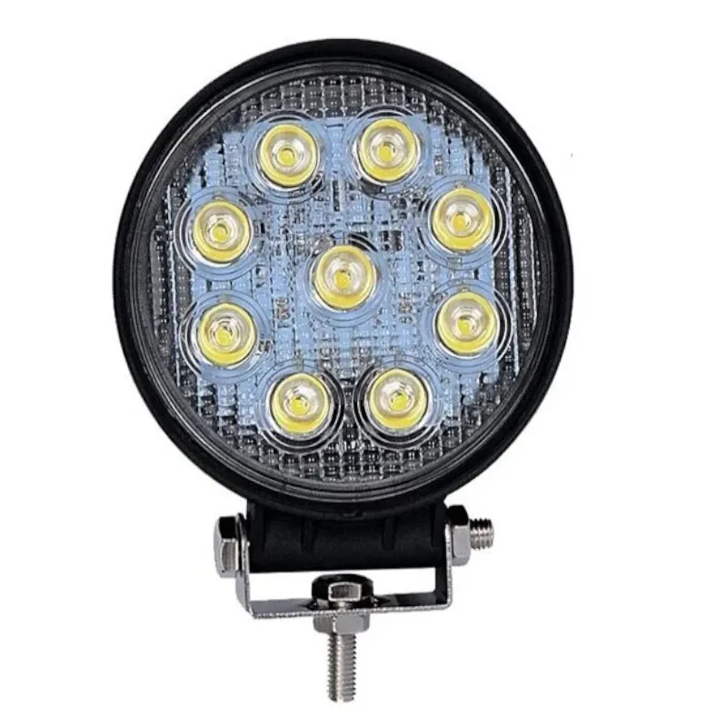 27W ЛЕД 12V 24V LED Диоден Халоген Фар Прожектор Задна Светлина Диодна Kръгла Лампа - 0