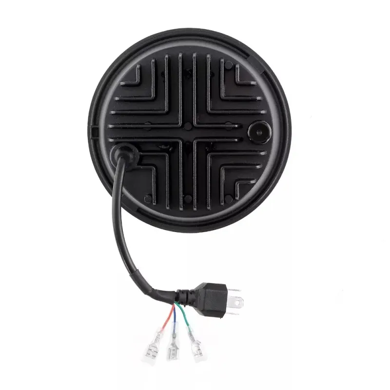 Универсален 7 инча 18см ЛЕД LED фар лампа халоген 12V-24V къси/дълги с DRL дневни светлини мигач бяло-жълто 7000lm за АТВ джип мотоциклет камион трактор и др. - 8