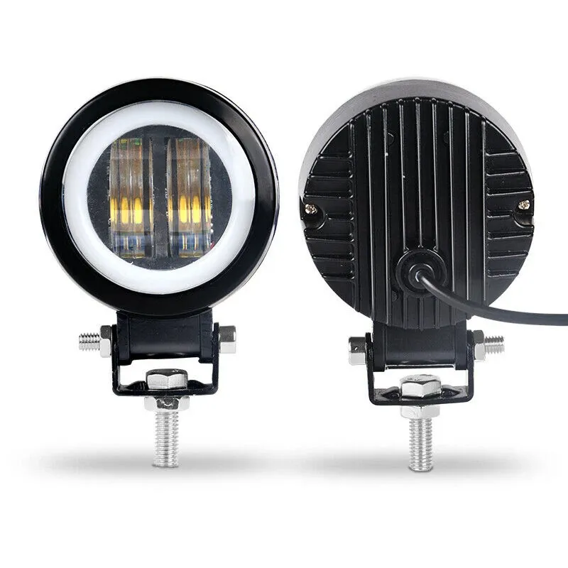 7D LED Халоген 7.5см Кръгла Диодна Работна Лампа Диоден Фар Прожектор Задна Светлина 20W 1000lm 12V/24V - 9