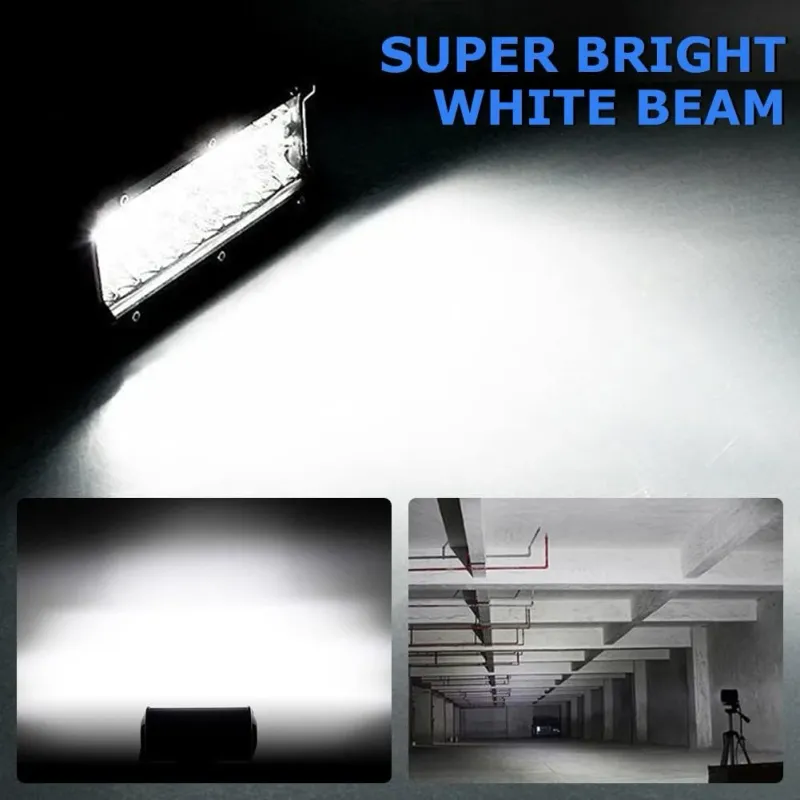 15.5 cm 93W Диоден Прожектор Супер Мощен Халоген Led Bar Лед Бар Бяла Комбиниранa Светлина 12V - 24V За АТВ SUF Джип 4х Offroad Камион - 7