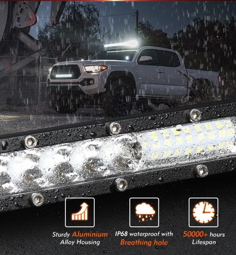 27.5 см Диоден LED Лед Бар 72W Ултра Тънък 12-24V Комбинирана Combo - Flood и Spot Светлина - 6