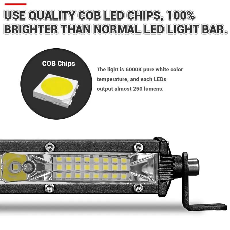 57.7 см Диоден 54 LED Лед Бар 78W Ултра Тънък 12D рефлектор 12-24V Комбинирана Combo - Flood и Spot Светлина - 4