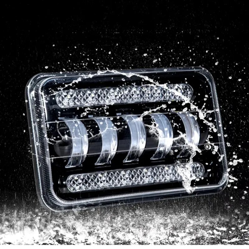 Универсалeн 5 инча ЛЕД LED фар лампа халоген 12V-24V къси/дълги с DRL дневни светлини мигач бяло-жълто 4000lm за АТВ джип камион трактор и др. - 3