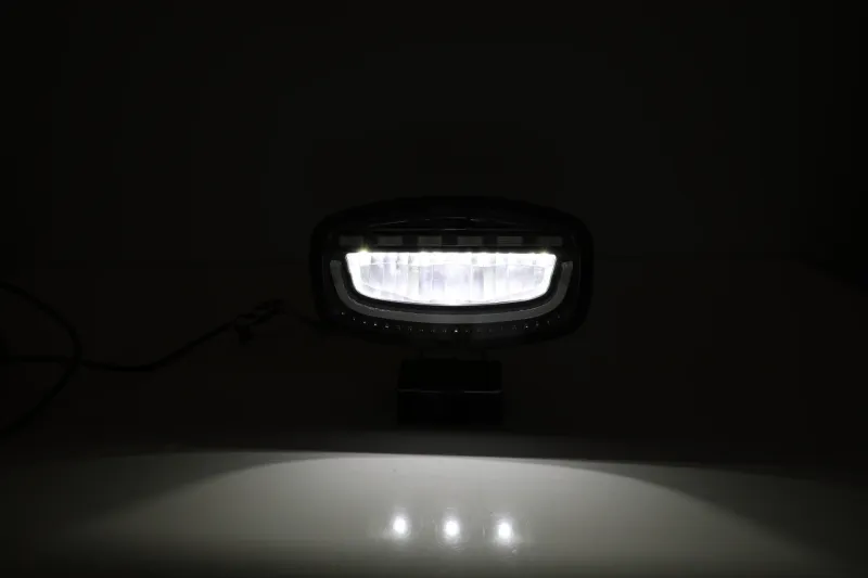 Универсален LED диоден халоген с DRL дневни светлини бяло/жълто и аварийна сигнална блиц оранжева светлина 12-24V 3500 лумена - 1
